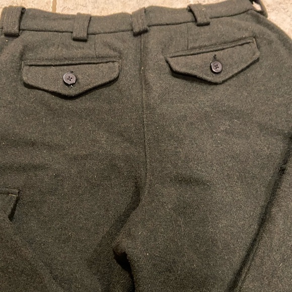 L.L. Bean Heavy Wool Blend Hunter Green Cargo Field Pants Size 12 Workwear - Picture 8 of 11